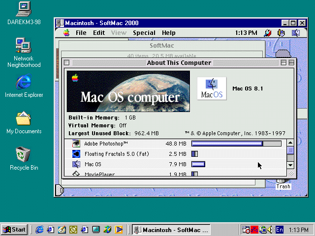 windows 95 emulator mac os x
